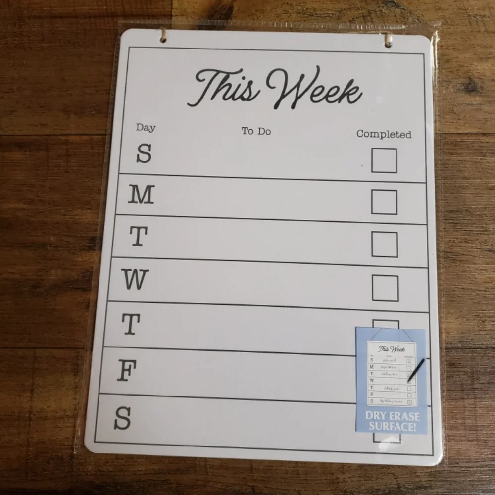 Set Of 4 Dry Erase Hanging Planner Boards